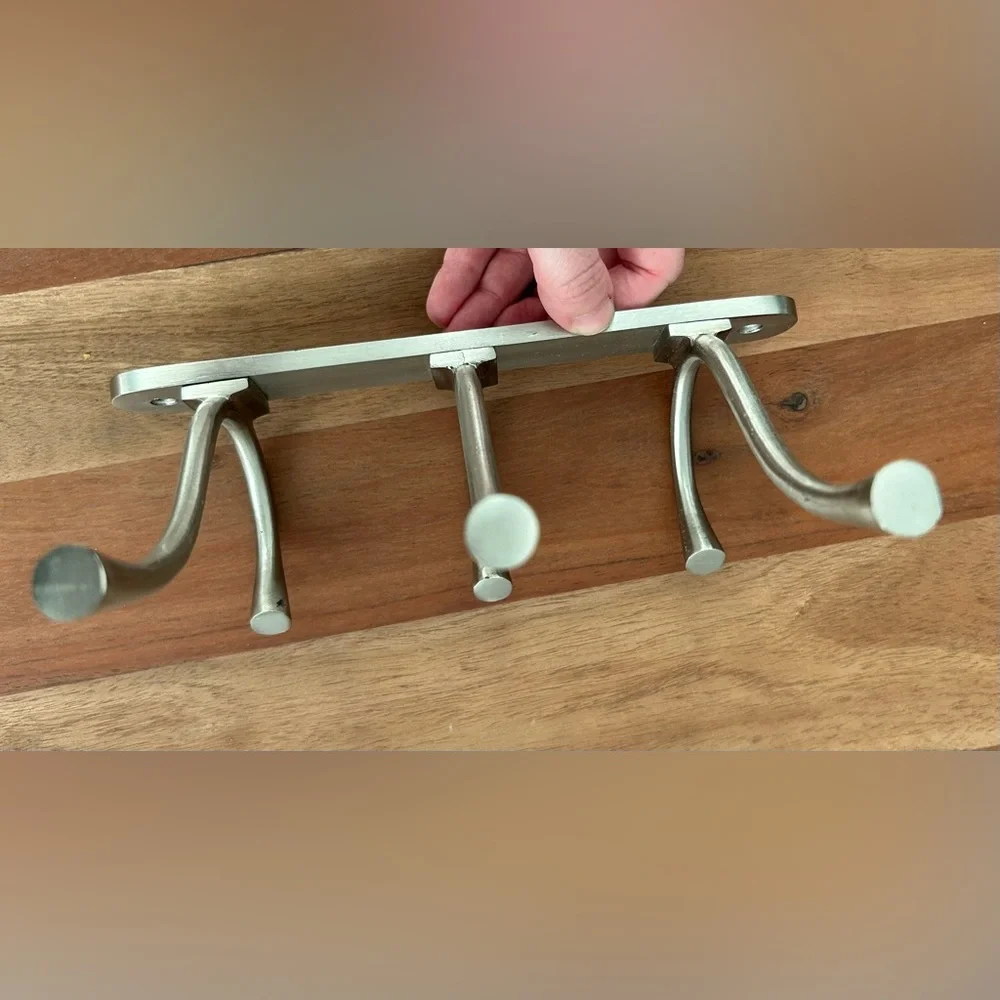Anthropologie Quinn Hook Rack in Brushed Silver